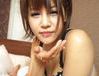 Steaming Japanese girl in sexy dress sucks and swallows jizz