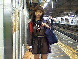 Mikan Lovely Asian schoolgirl is an exhibitionist