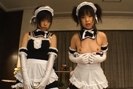 Airi and Meiri Hot Asian girls play maidsbig tits boobs, big boobs