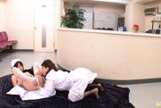 Kurumi Katase and Rui Saotome Asian nurses are hot lesbiansbig round tits, asian tits