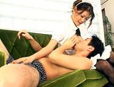 Yuri Matsushima Sexy Asian waitress gives blowjobhot asian girls, japanese sex}